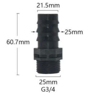 Schlauchanschluss 21.5mm 3/4" Gewinde